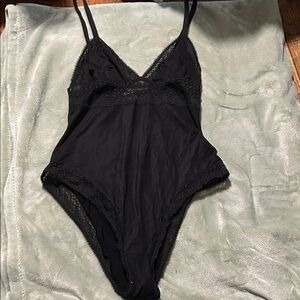 Victoria's Secret Black Lace Detail Teddy.